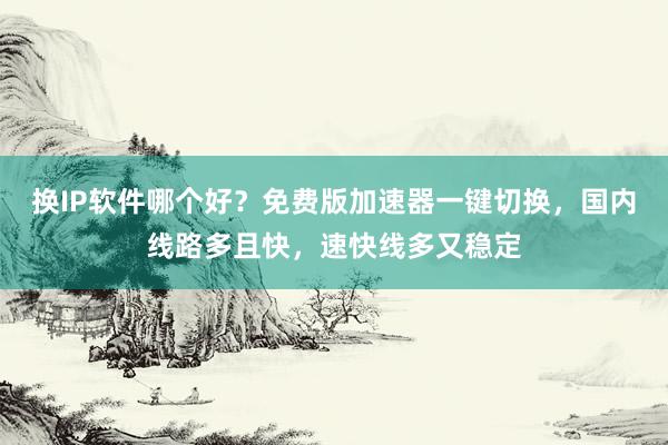 换IP软件哪个好？免费版加速器一键切换，国内线路多且快，速快线多又稳定