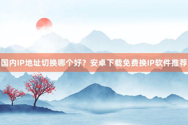 国内IP地址切换哪个好？安卓下载免费换IP软件推荐