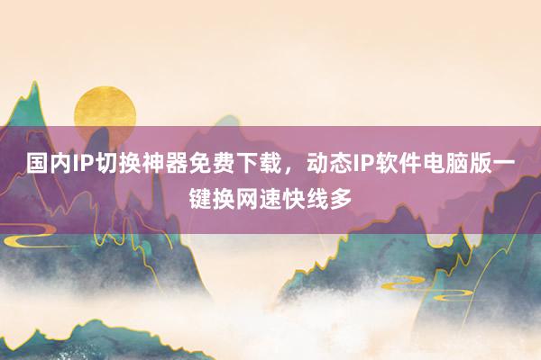 国内IP切换神器免费下载，动态IP软件电脑版一键换网速快线多