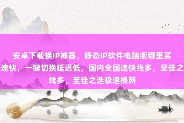 安卓下载换IP神器，静态IP软件电脑版哪里买？线路多网速快，一键切换延迟低，国内全国速快线多，至佳之选极速换网