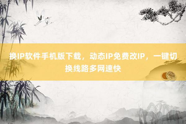 换IP软件手机版下载，动态IP免费改IP，一键切换线路多网速快