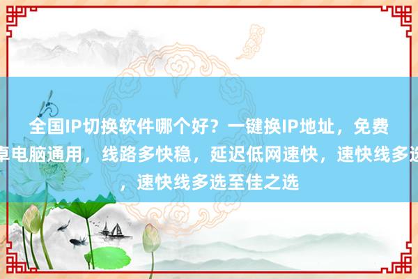 全国IP切换软件哪个好？一键换IP地址，免费下载，安卓电脑通用，线路多快稳，延迟低网速快，速快线多选至佳之选