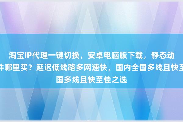 淘宝IP代理一键切换，安卓电脑版下载，静态动态IP软件哪里买？延迟低线路多网速快，国内全国多线且快至佳之选