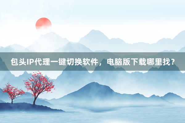 包头IP代理一键切换软件，电脑版下载哪里找？