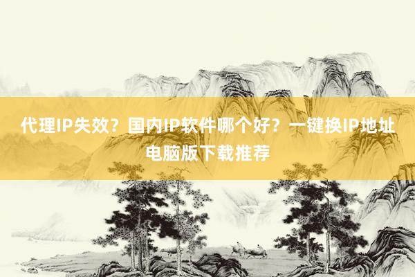 代理IP失效？国内IP软件哪个好？一键换IP地址电脑版下载推荐