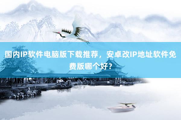 国内IP软件电脑版下载推荐，安卓改IP地址软件免费版哪个好？