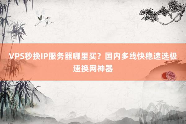 VPS秒换IP服务器哪里买？国内多线快稳速选极速换网神器